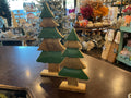 Green Enamelware Wood Tree