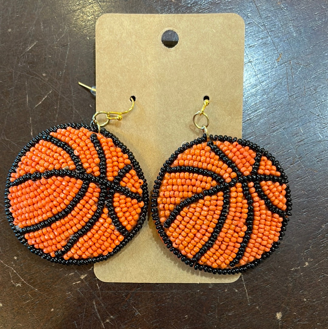 Beaded Sports Earrings