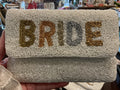 BRIDE Small White Beaded Clutch