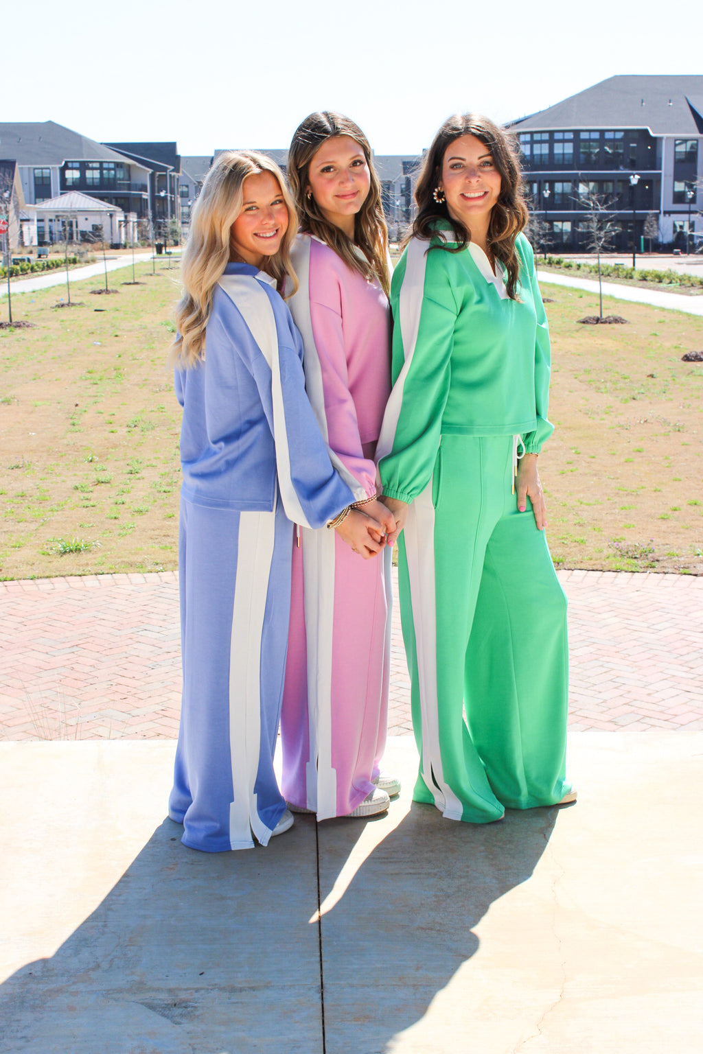 Knit Set with Contrast Stripe