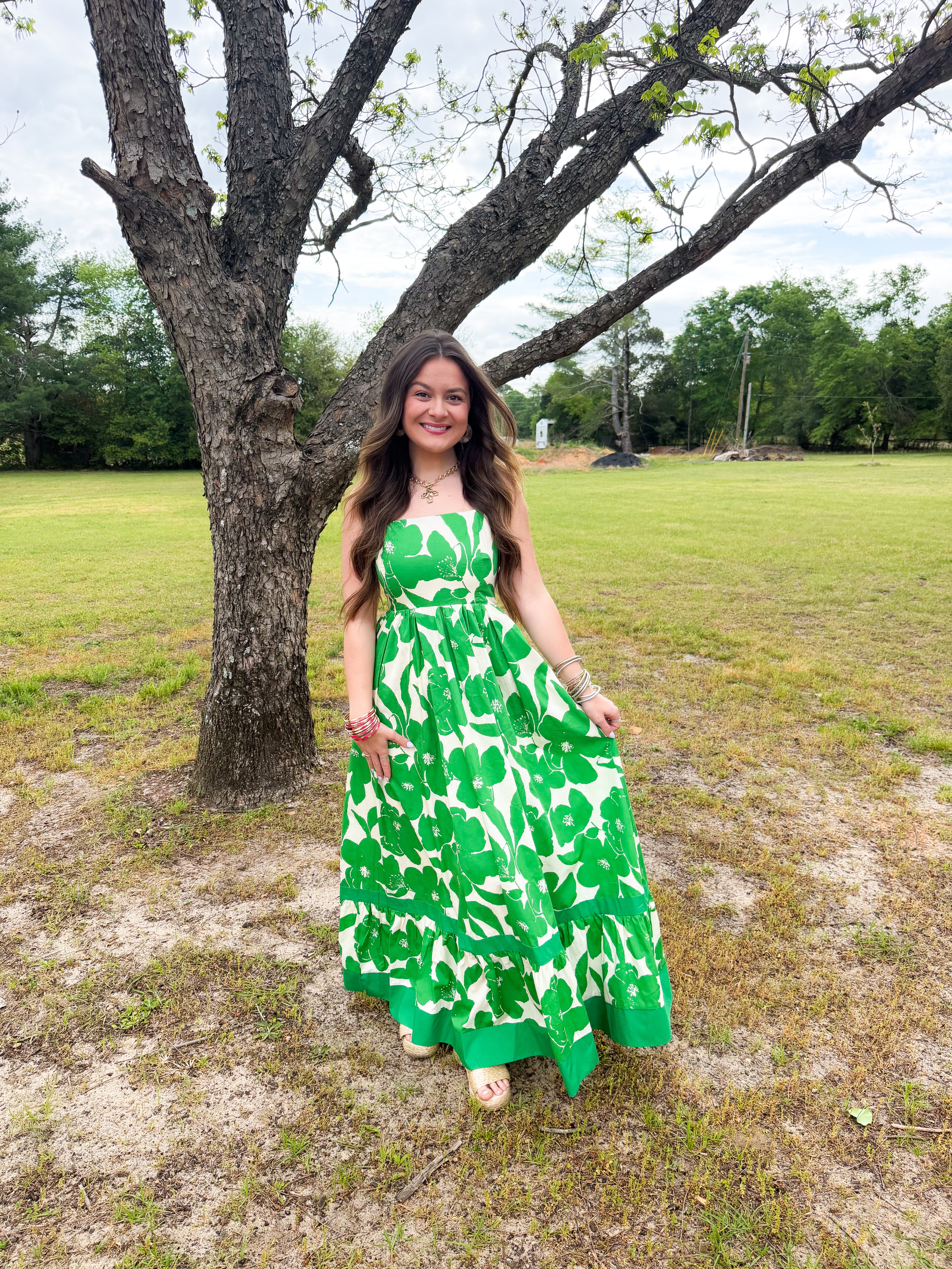 FLORAL TIERED MAXI DRESS - 6658D