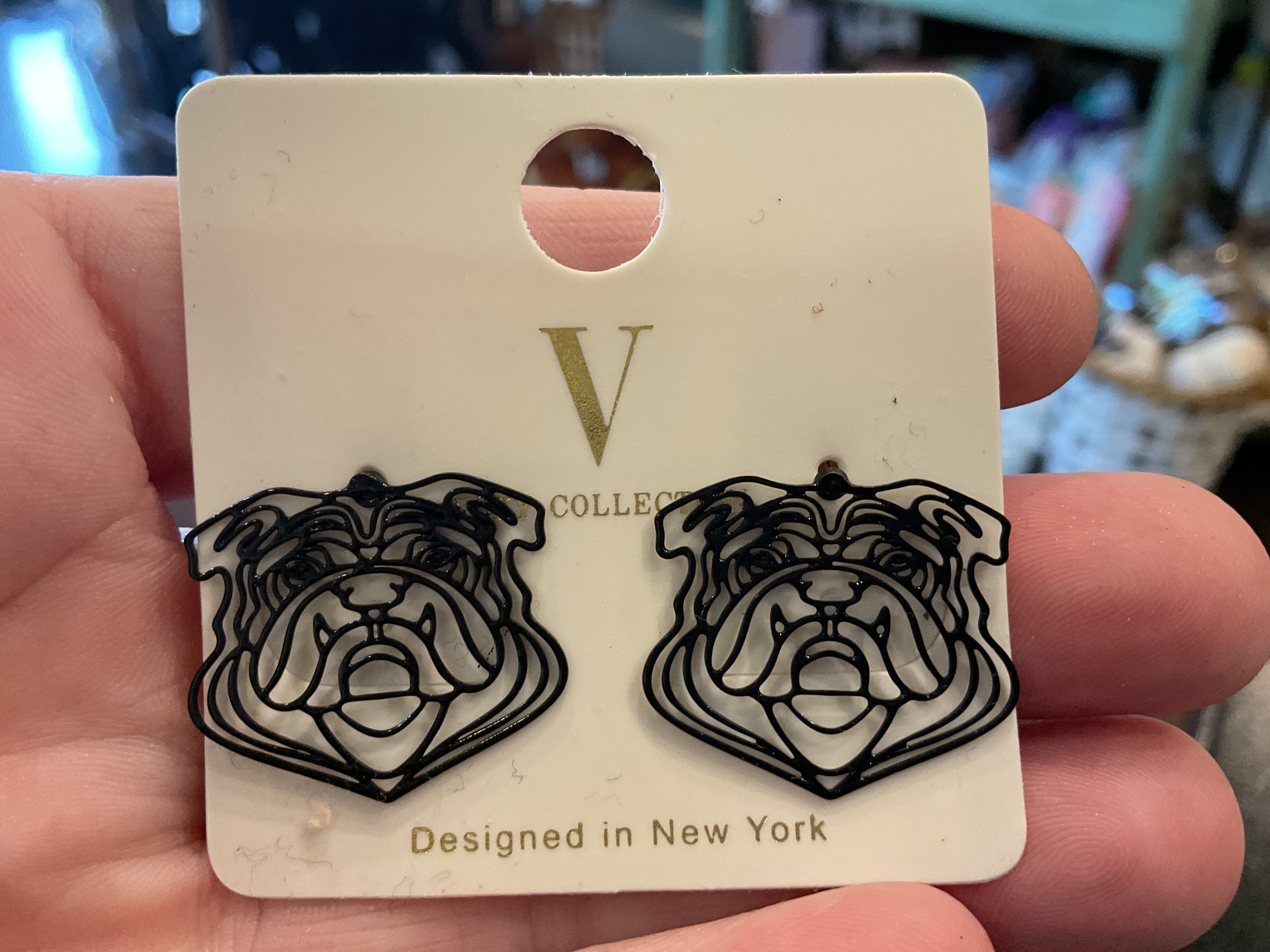 15mm Bulldog Filigree Earrings