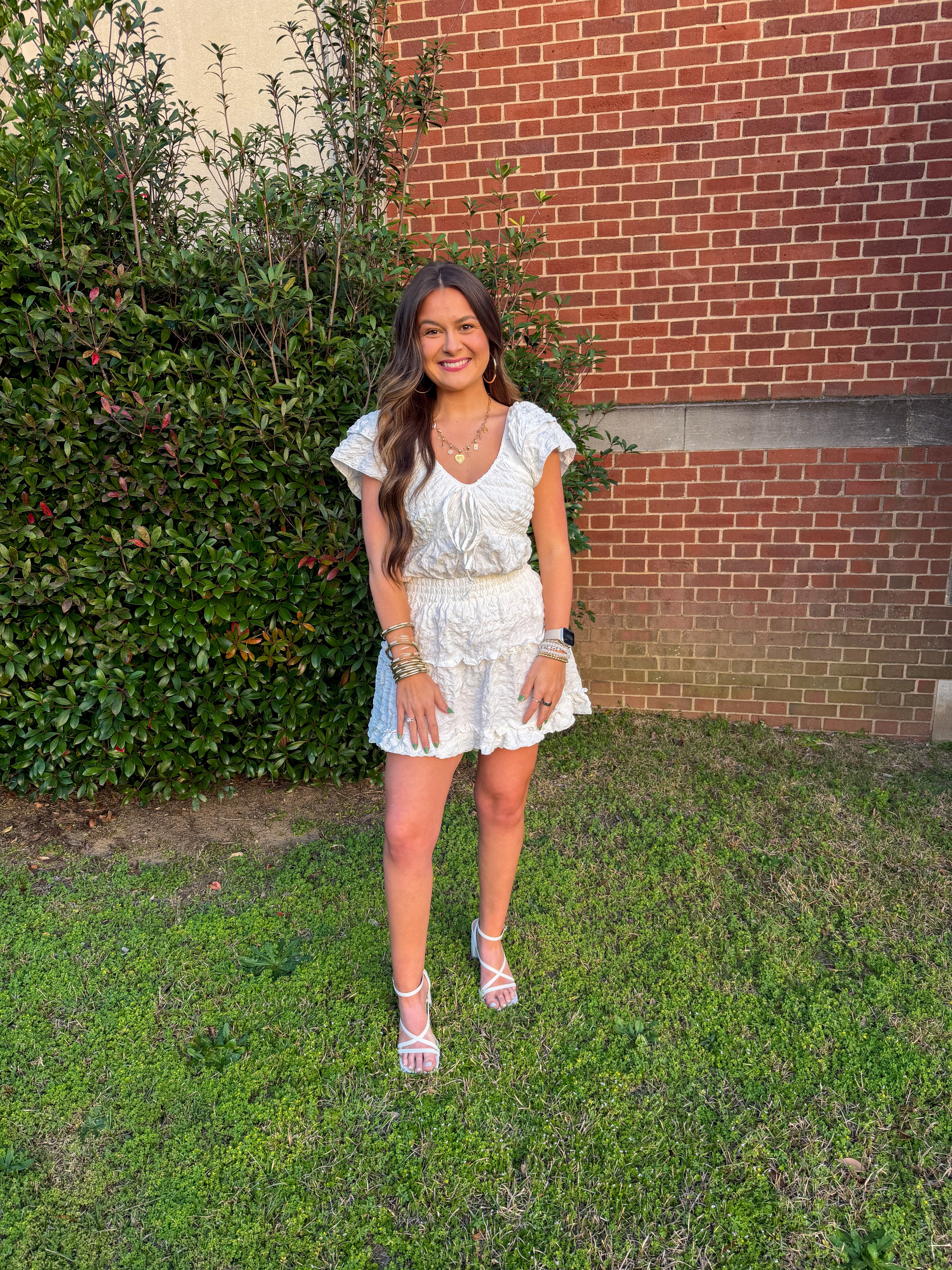 SS Textured Skirt Set
