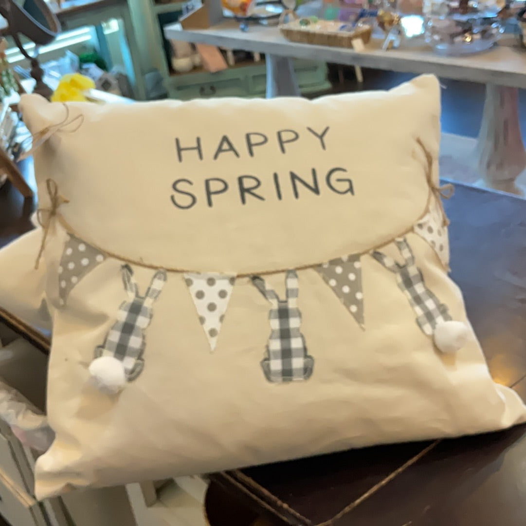 Bunny Banner Pillow