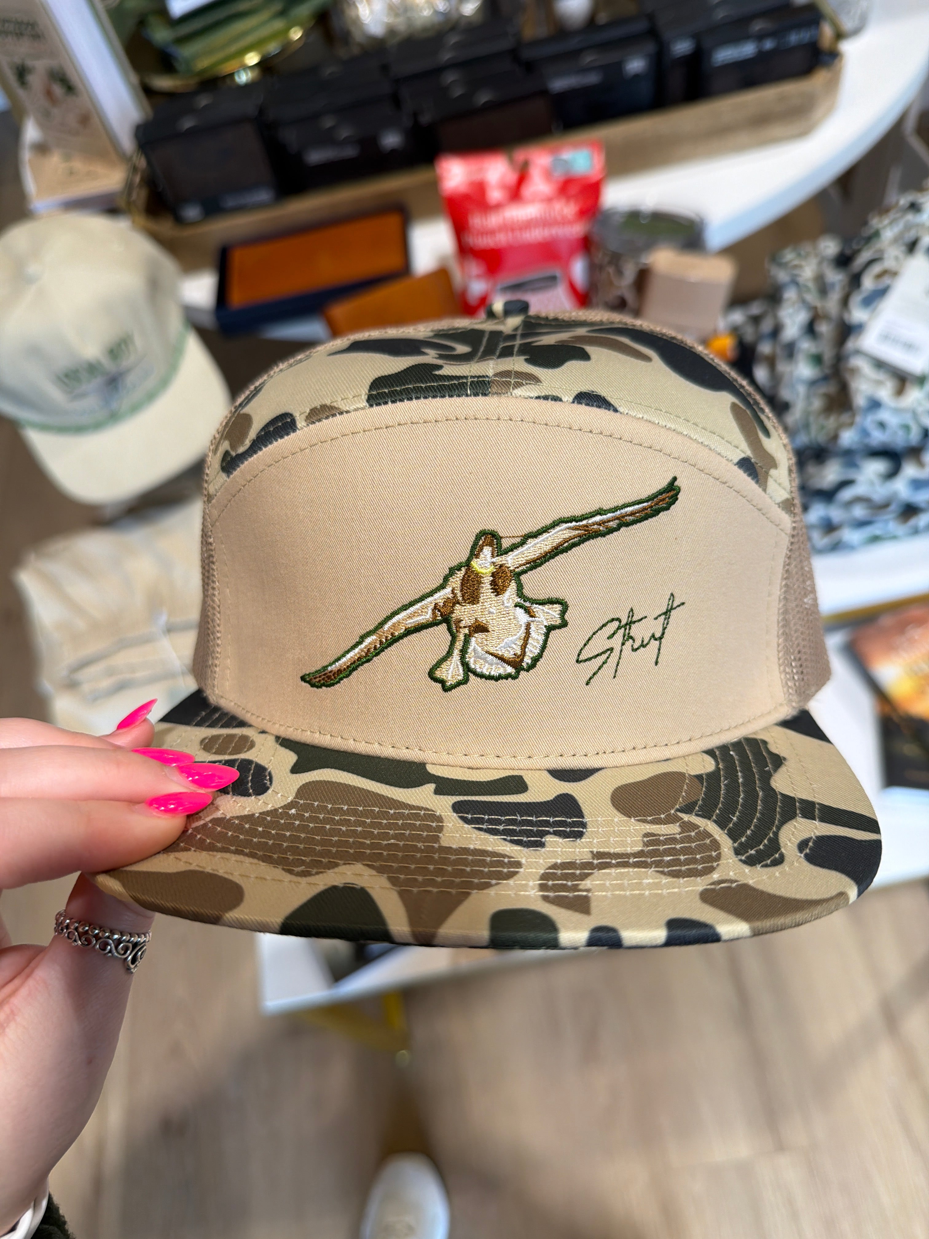 Flying In 7-Panel Snap Back Trucker Hat