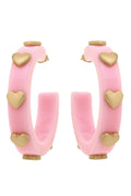 Libby Heart Resin Hoop Earrings