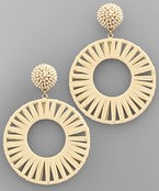 Pearl Cluster Circle Rafia Earring