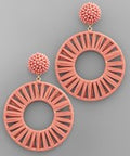 Pearl Cluster Circle Rafia Earring
