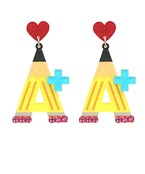 A+ & Heart Earring