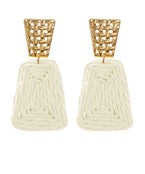 Raffia Trapeziod Earrings