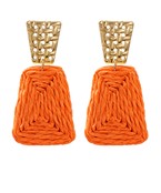 Raffia Trapeziod Earrings