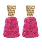 Raffia Trapeziod Earrings