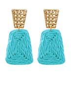 Raffia Trapeziod Earrings