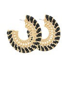 Gold Rafia Half Hoop