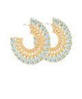 Gold Rafia Half Hoop