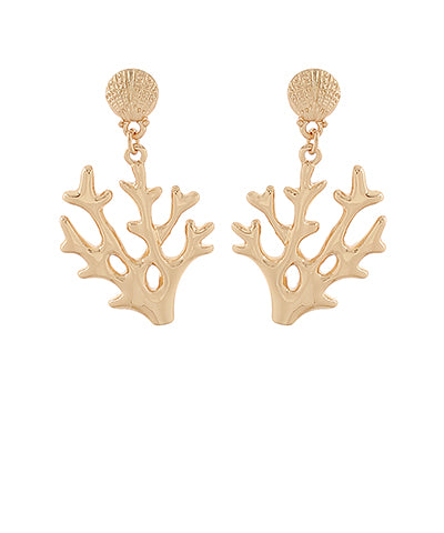 Coral & Shell Earrings