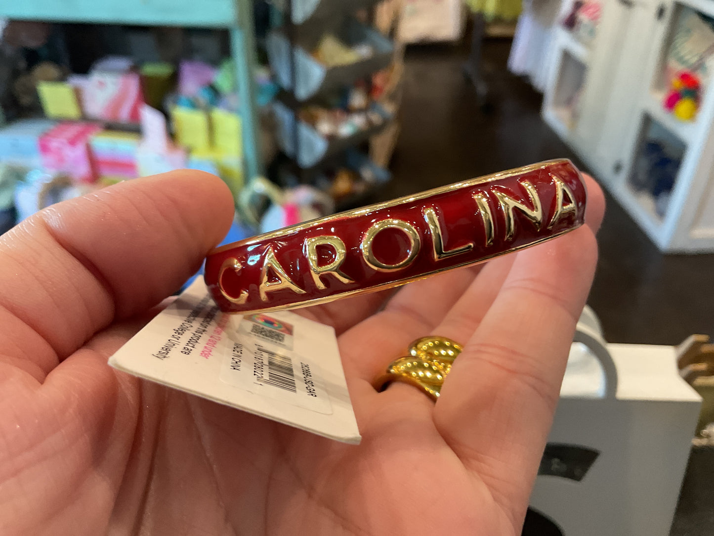 Canvas College Enamel Hinge Bangle
