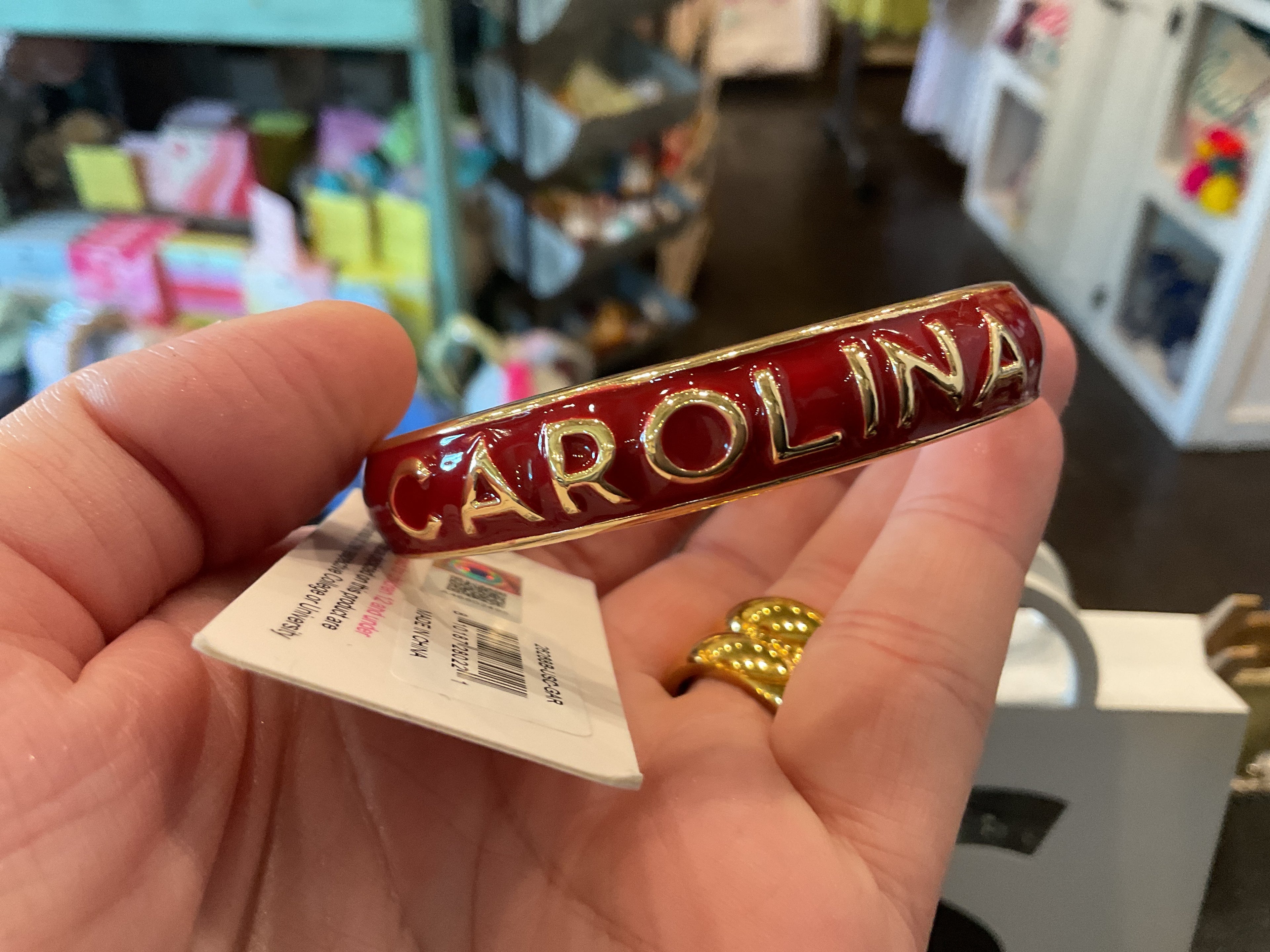 Canvas College Enamel Hinge Bangle