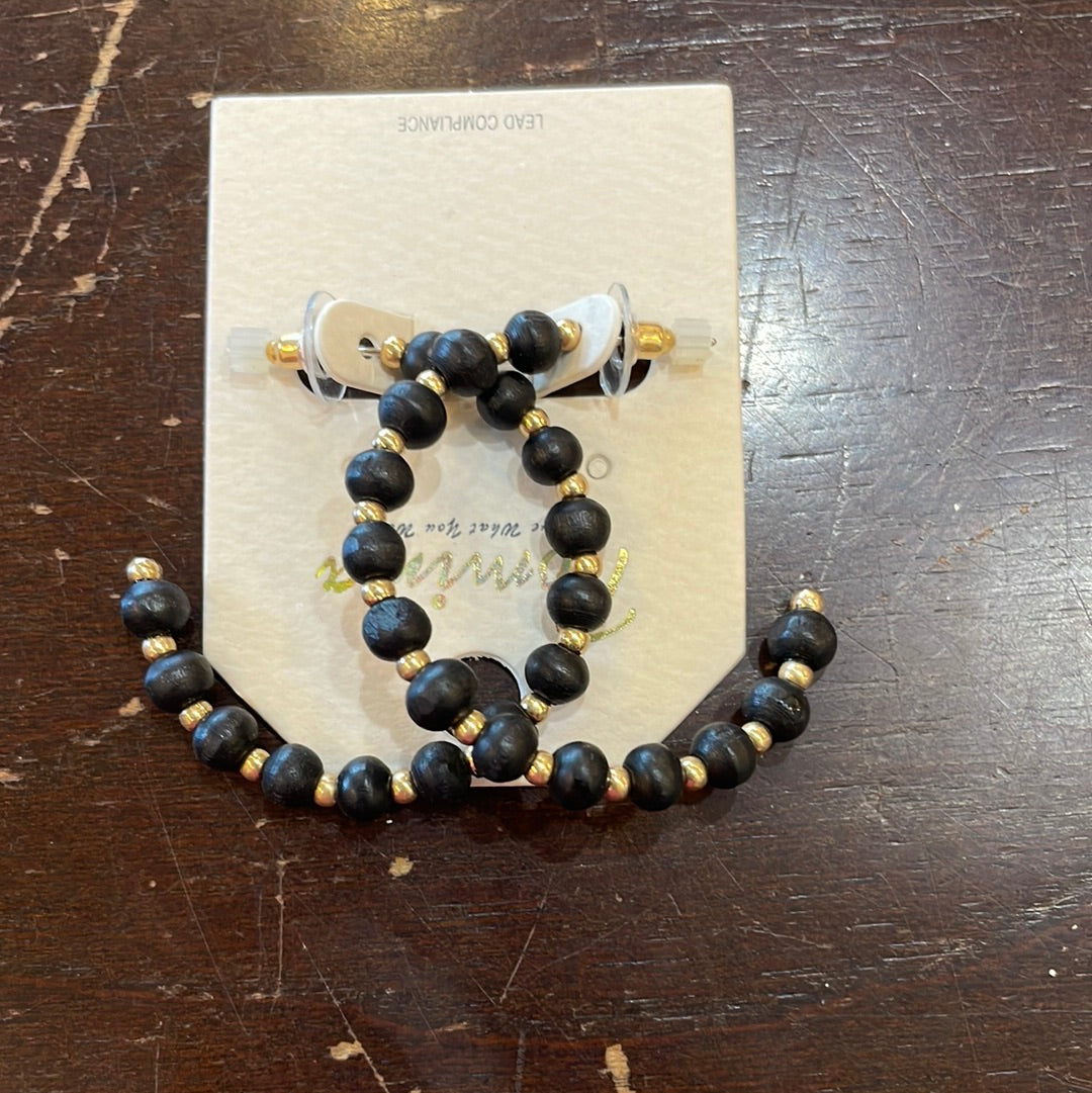 Crescent Beaded Earrings
