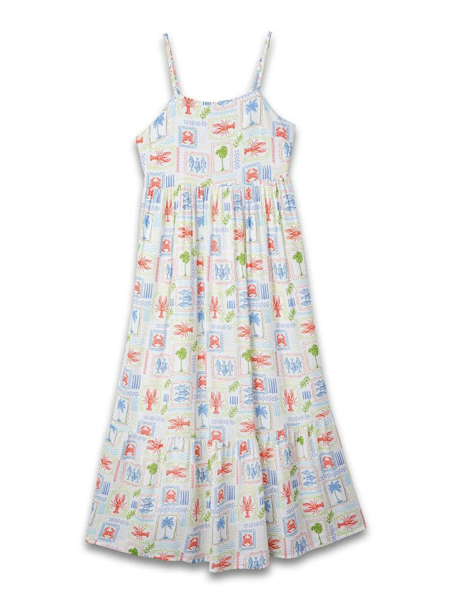 SS Tiered Coastal Maxi Dress