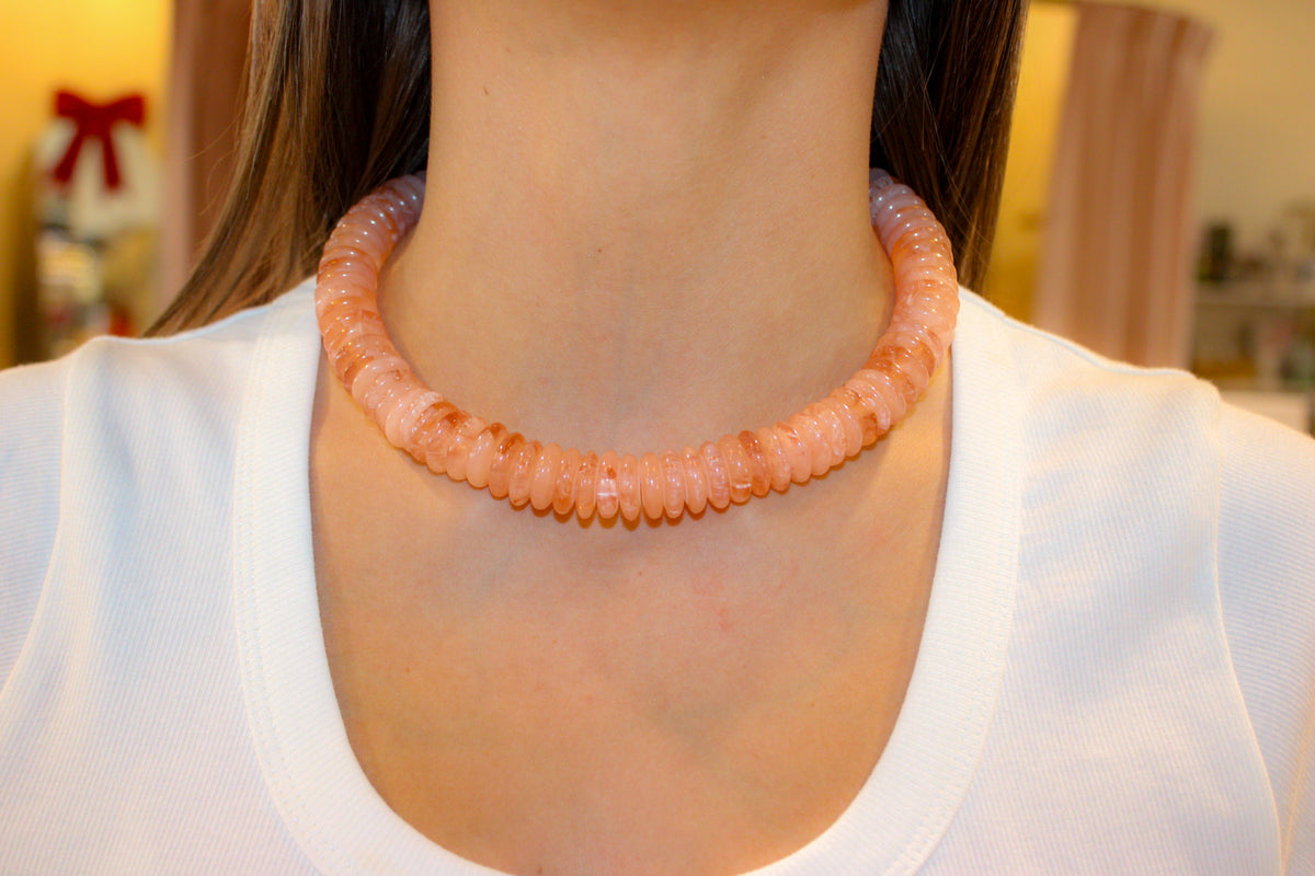 Chunky Rondelle Beaded Necklace