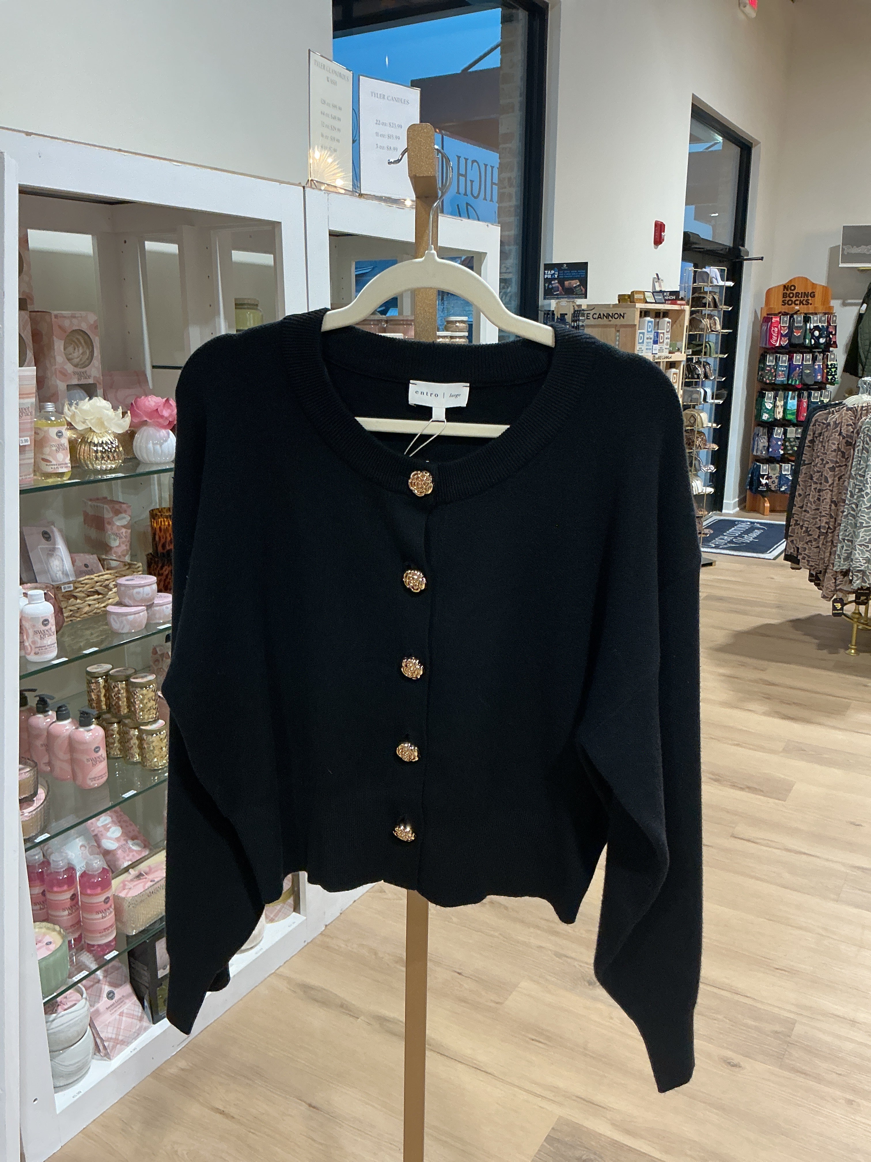 Knit Long sleeve Cropped Cardigan