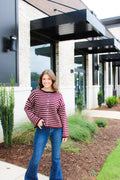 Striped Long Sleeve Cardigan