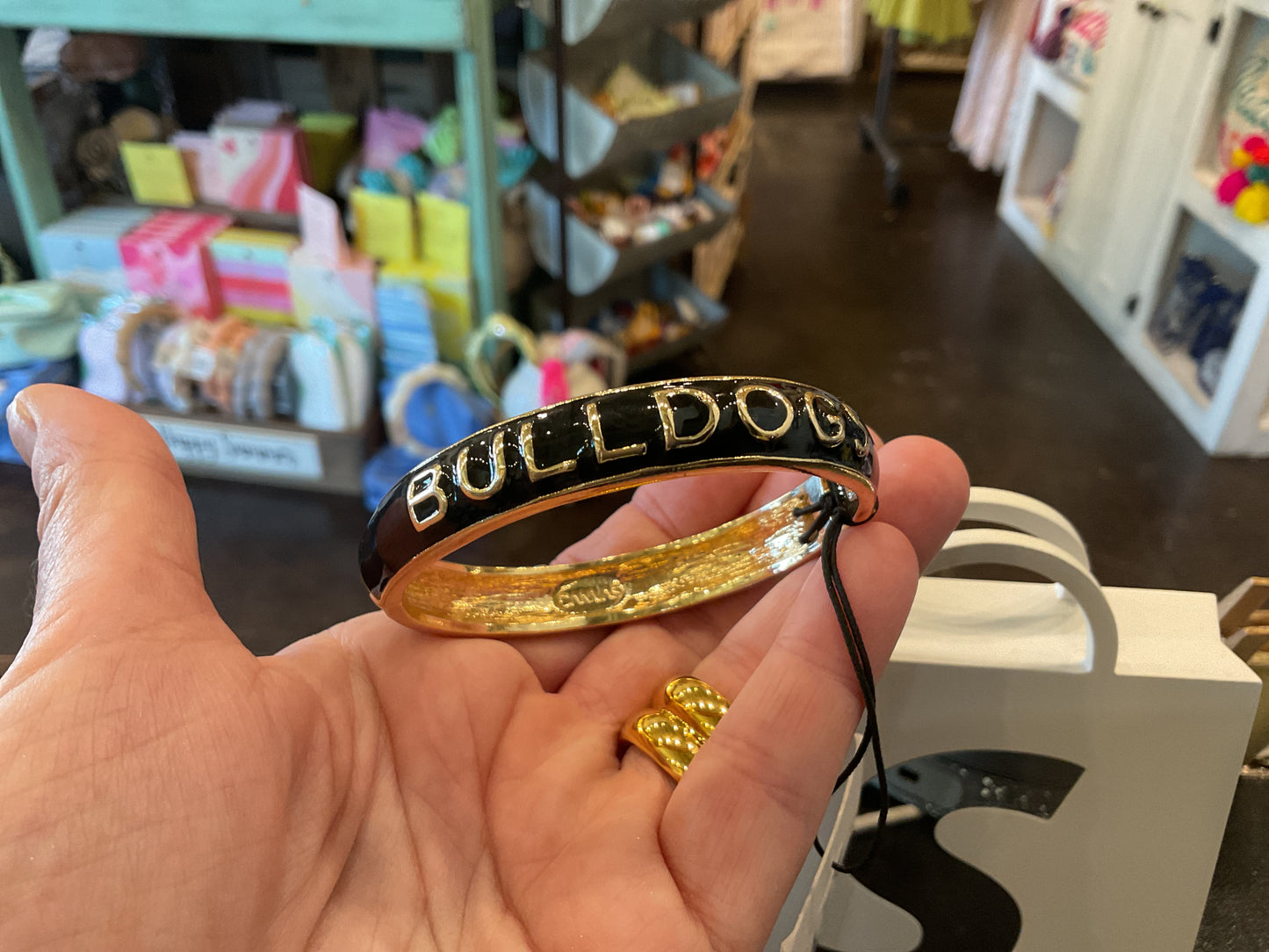 Canvas College Enamel Hinge Bangle