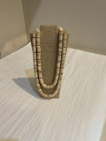 Canvas Channing 2-Row Wood Layered Necklace in Natural