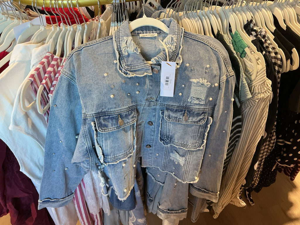 The Kayla Pearl and Rhinestone Jacket