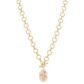 Rose Quartz Stone Heart Necklace