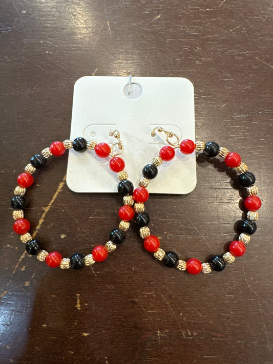 Game-day Bead Round Earrings