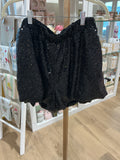 Sequin Black Shorts