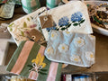 Floral Embroidery Zipper Pouch