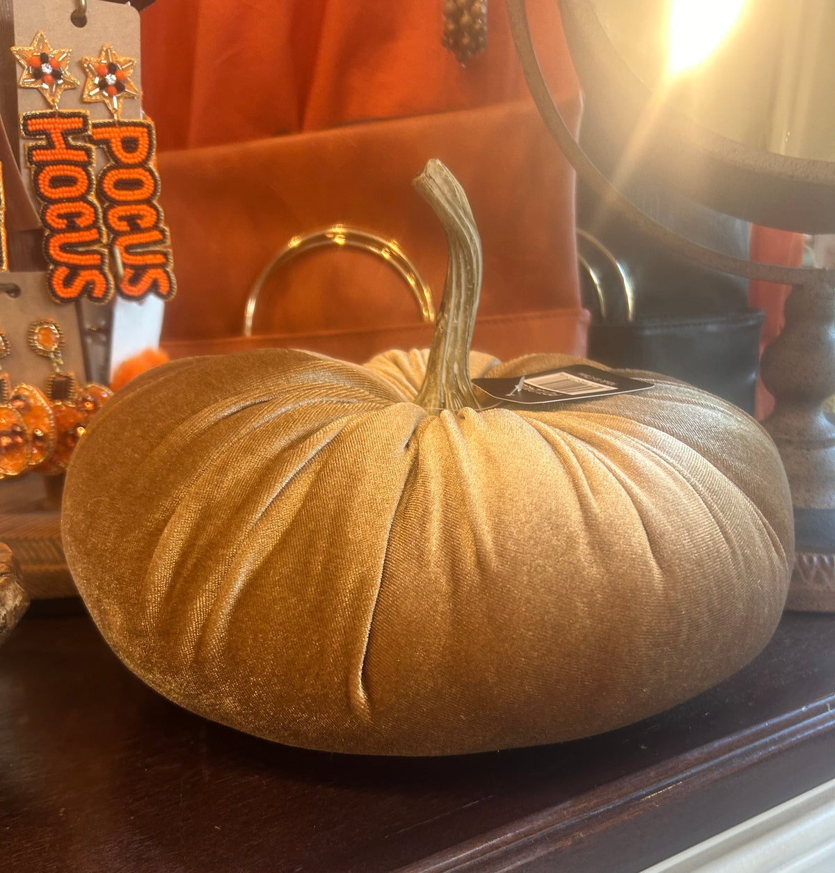 10” Velvet Pumpkin