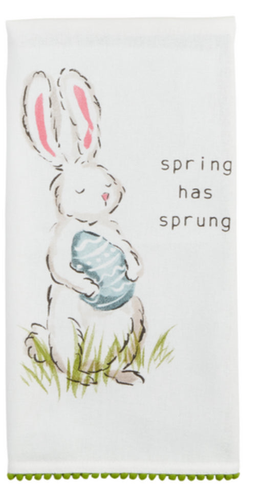 Easter Pom Pom Tea Towel