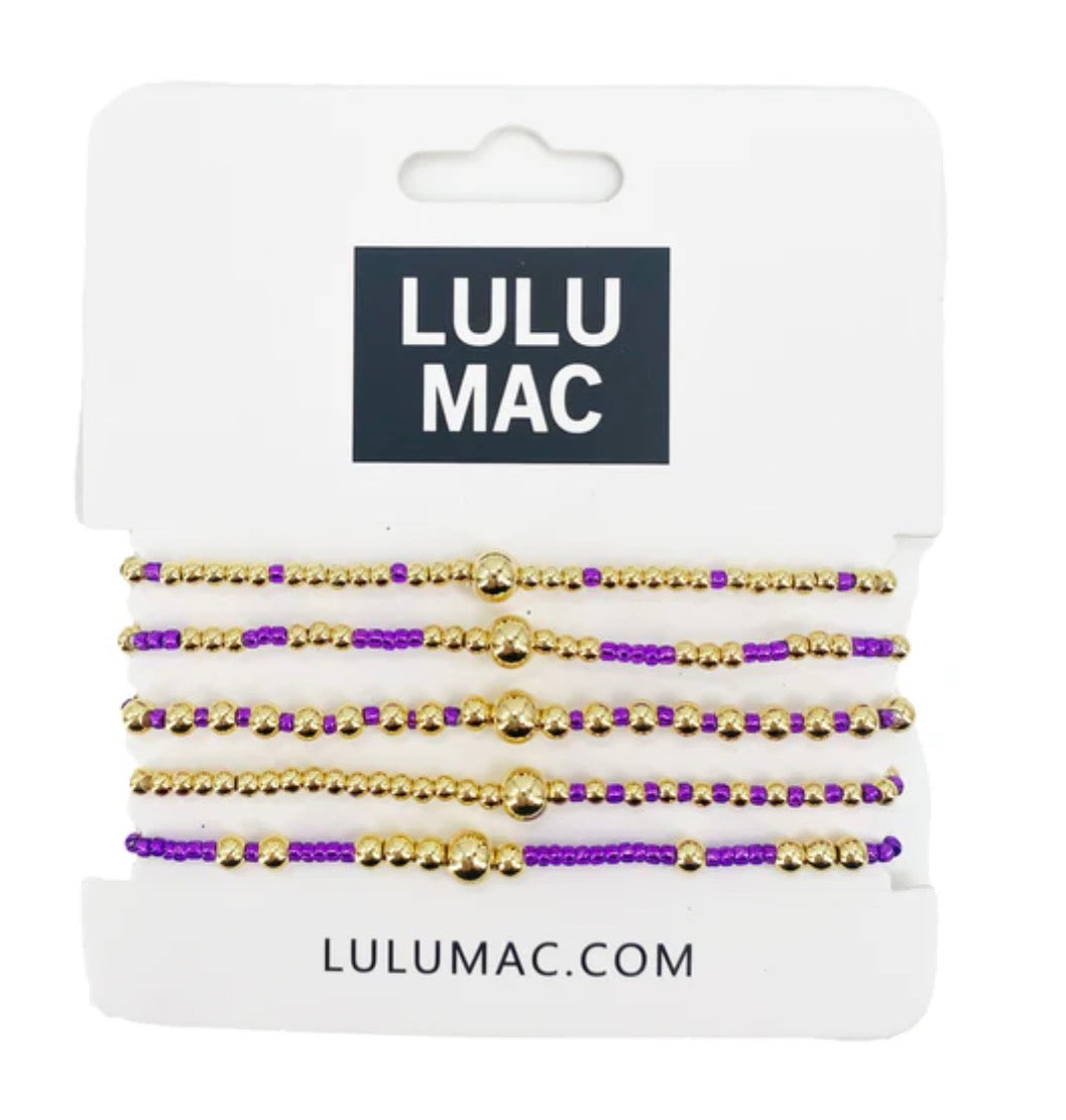 Lulu Mac Multi Color Bracelets Gold