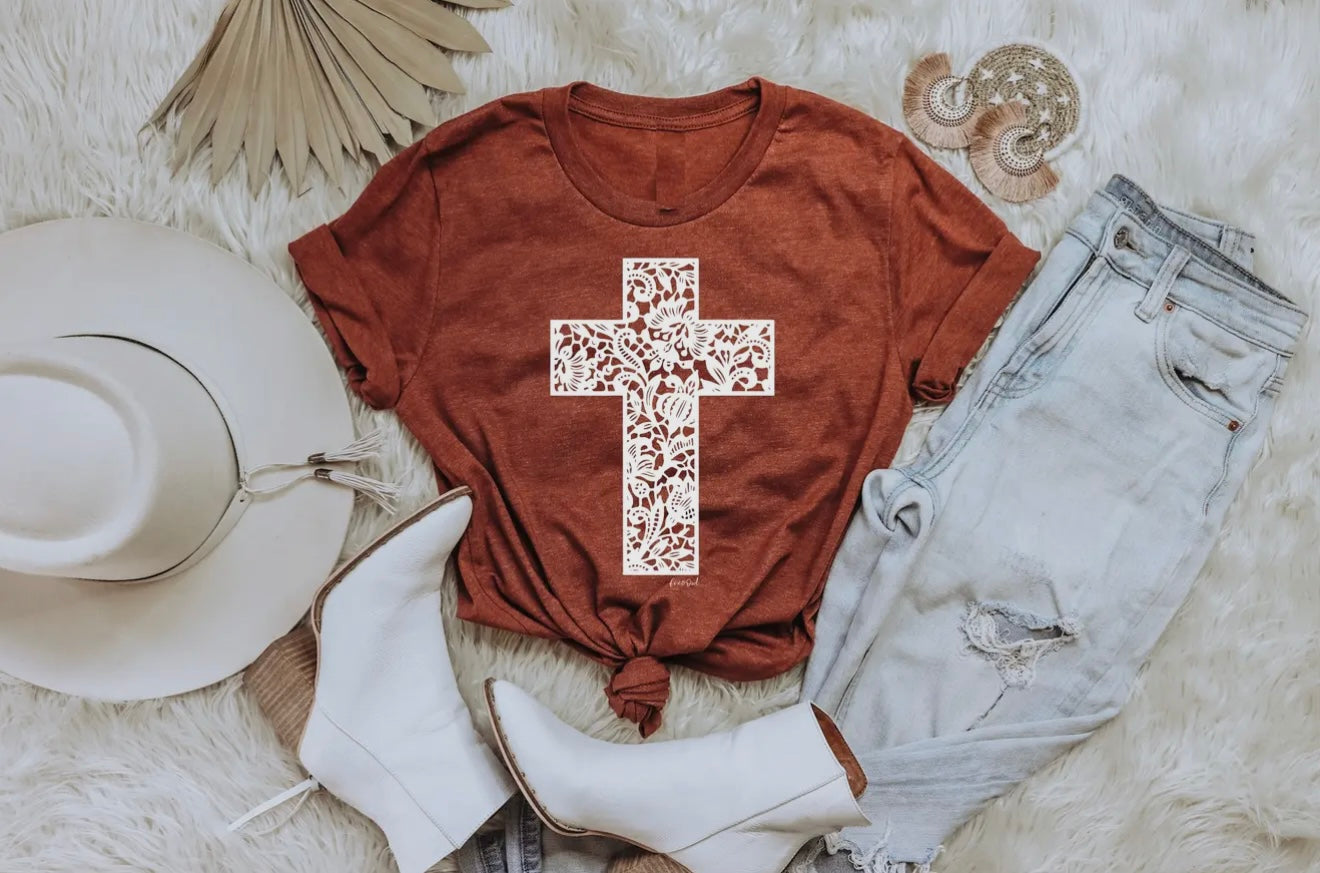 Lace Cross T-Shirt