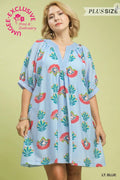 Abstract Print Mini Dress