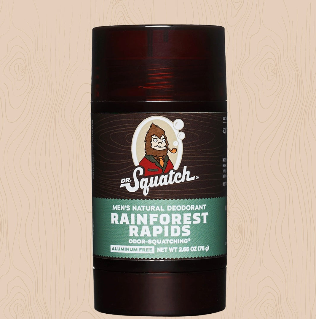 "Rainforest Rapids" Dr. Squatch Deodorant.