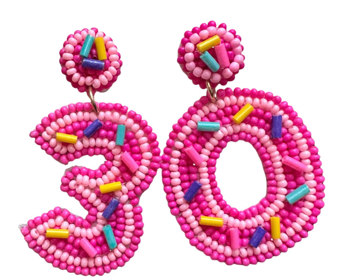 Beaded Birthday Earrings