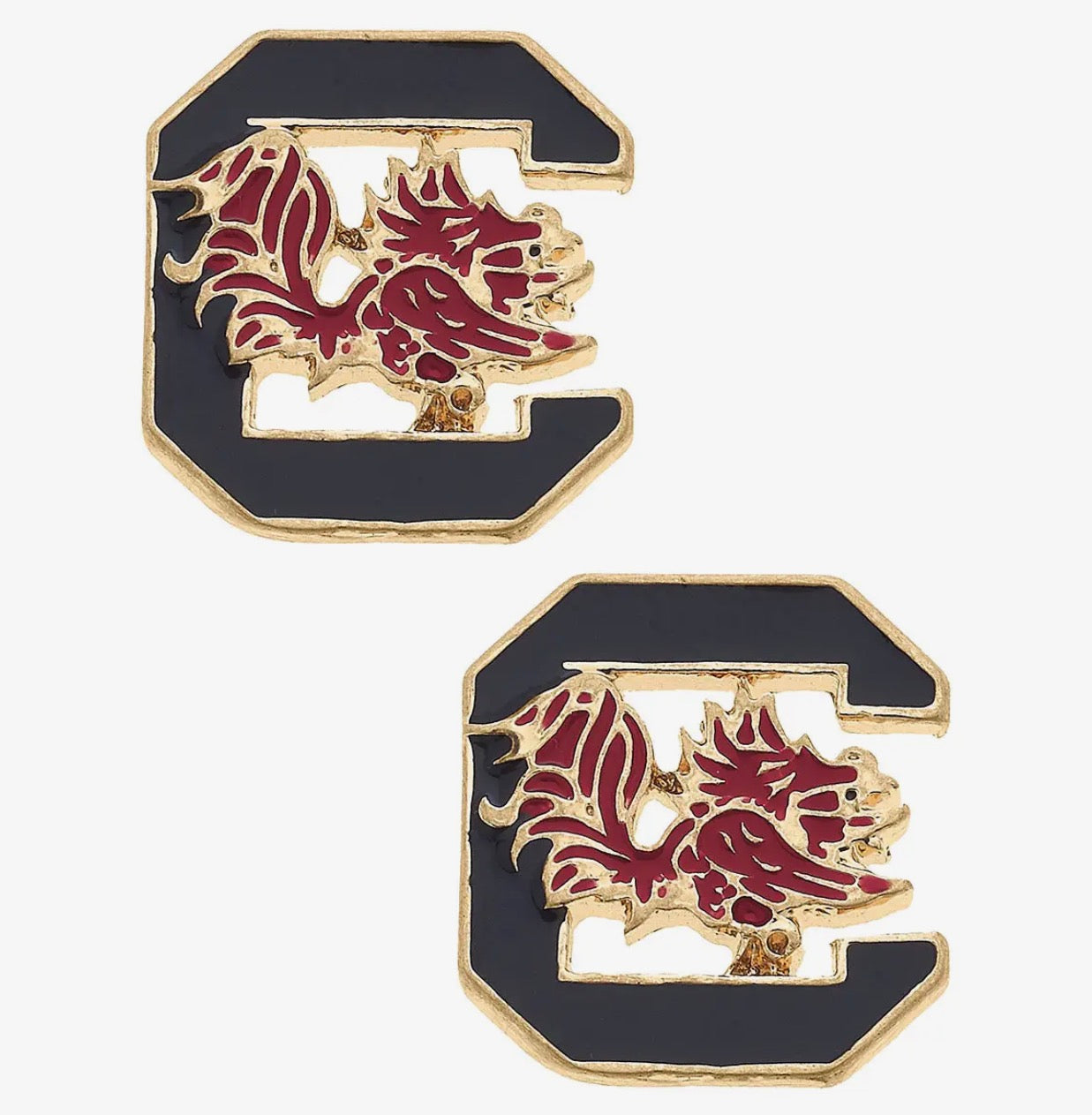 South Carolina Gamecocks Enamel Logo Stud Earrings