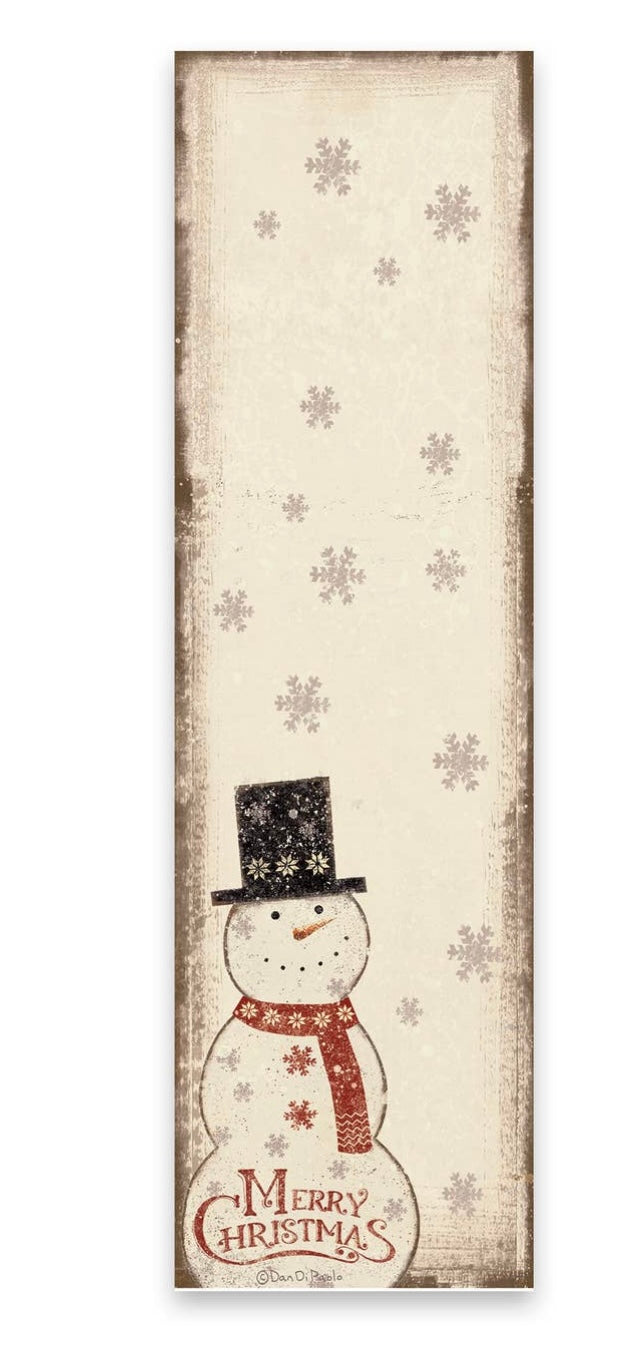 "Merry Christmas" notepad with snowman.