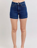 Dark Washed High Waisted Tummy Control Short
