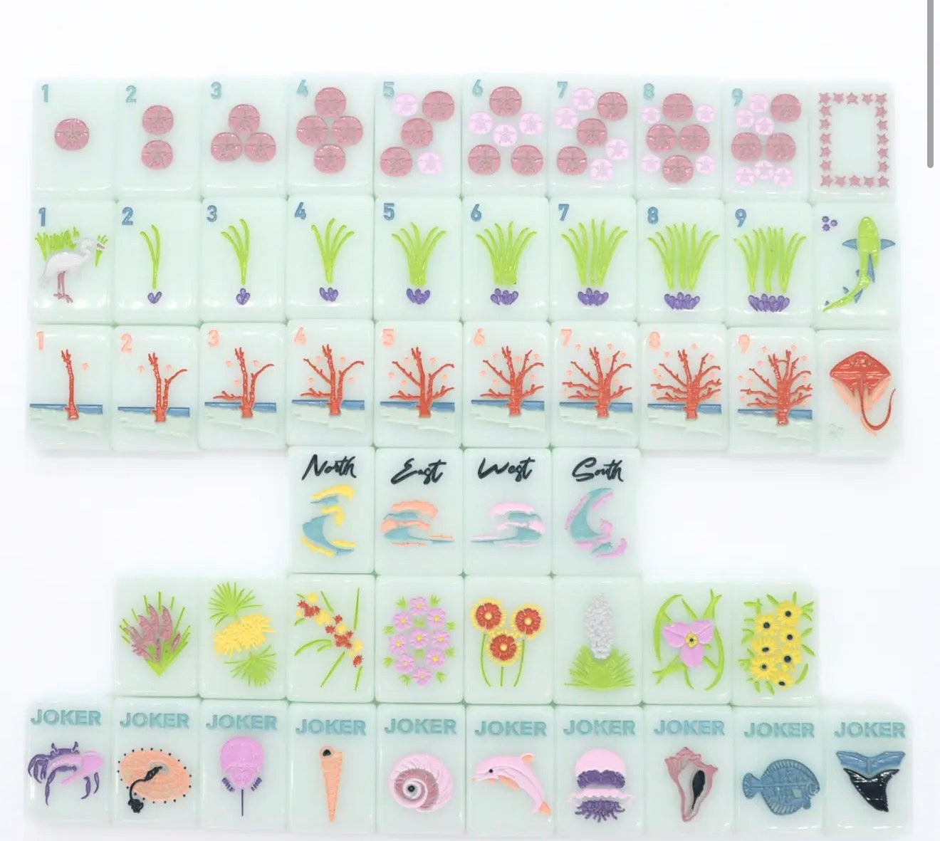 Barrier Island Tiles- A Southern Shoreline Mahjong Set