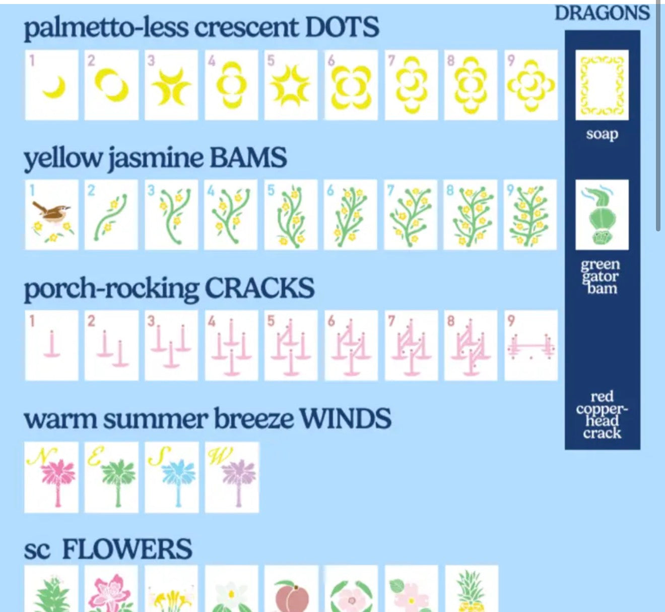 "Palmetto Tiles" SC Inspired Mahjong Set