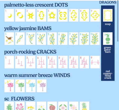 "Palmetto Tiles" SC Inspired Mahjong Set