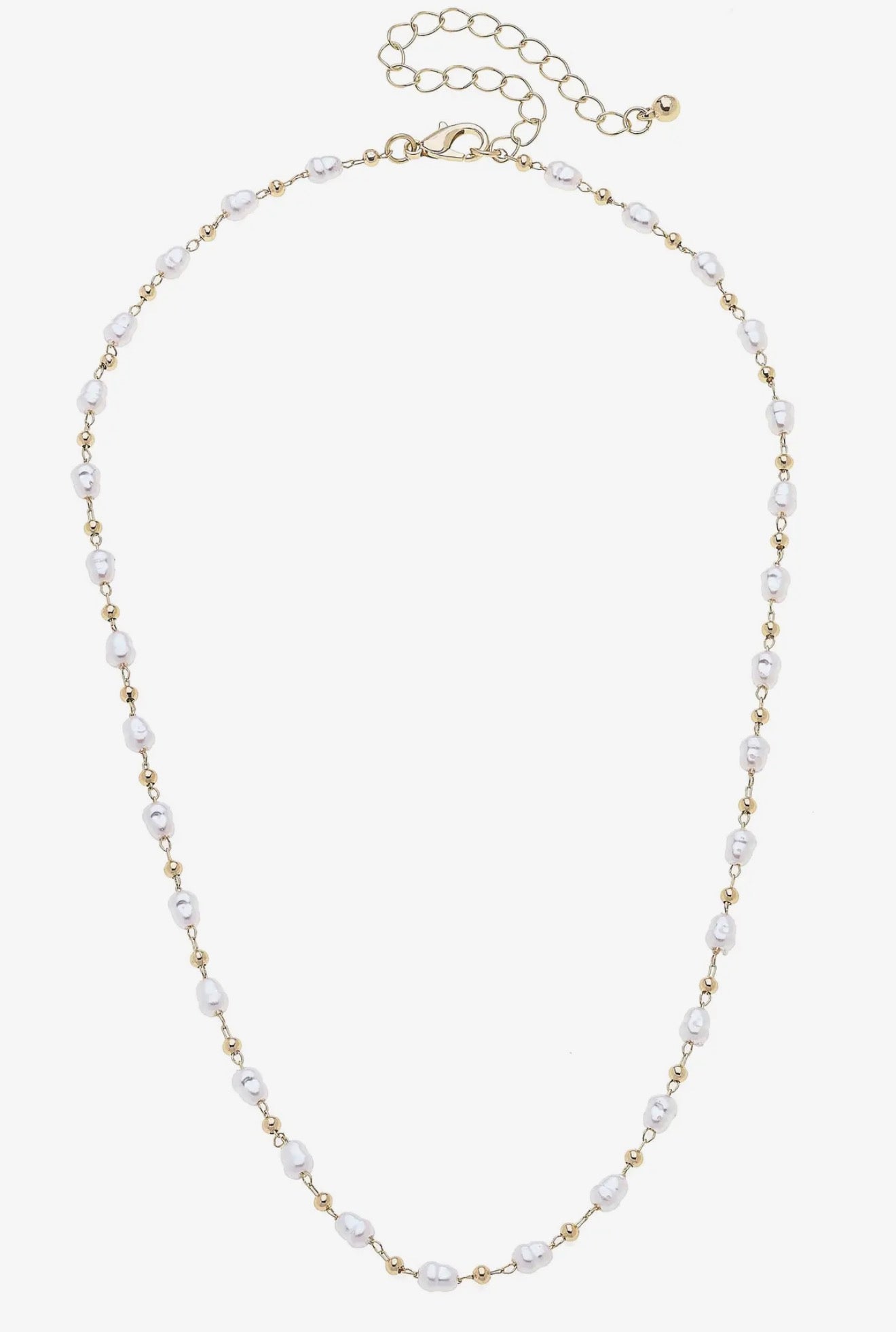 Aspen Delicate Pearl Layering Necklace in Ivory