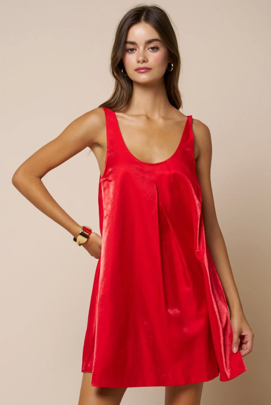 Scoop Neck Sleeveless Mini Dress