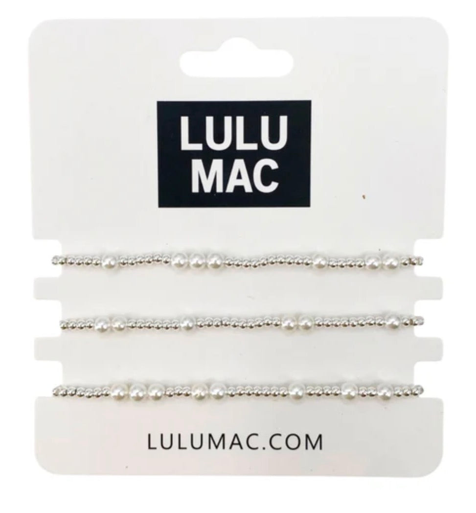 Lulu Mac Silver and Pearl Bracelet